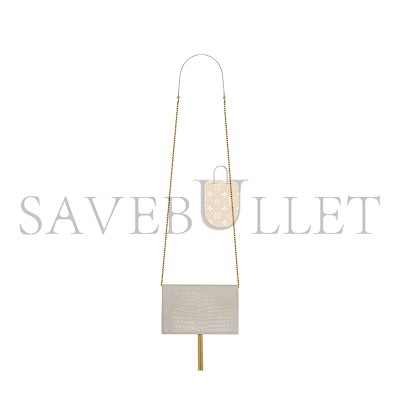 YSL KATE MONOGRAM TASSEL CHAIN WALLET IN CALFSKIN CROCODILE EMBOSSED 452159DND1J9207 (19*12.5*4cm)